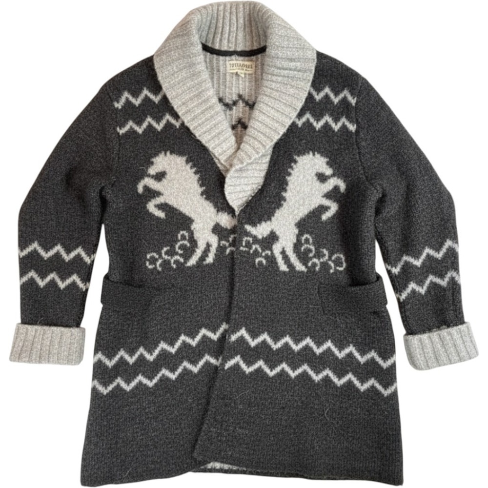 Idyllwind Miranda Lambert Horse Cardigan XXL Gray Western Belted Shawl Sweater